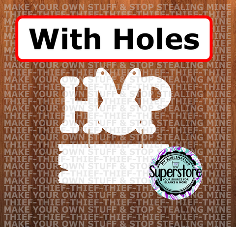 HOP 2pc hanger - with holes - Wall Hanger - 2 sizes to choose from - Sublimation Blank