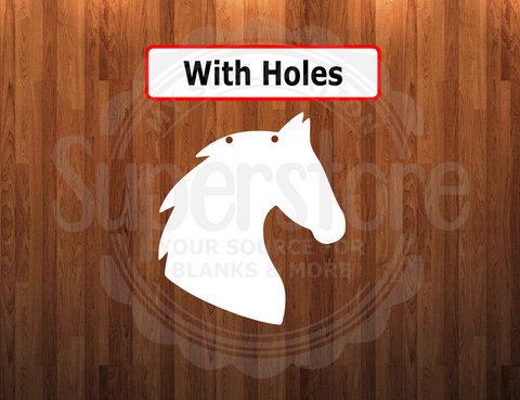 With HOLES - Horse shape - 6 different sizes - Sublimation Blanks