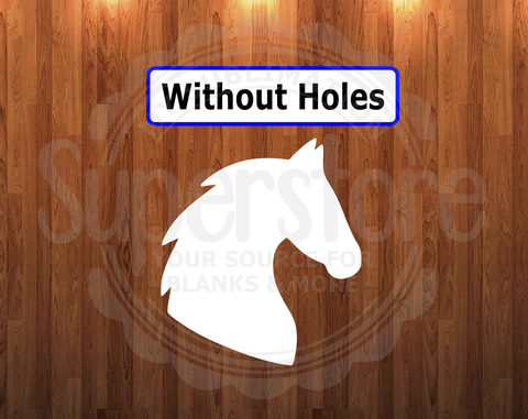 WithOUT holes - Horse shape - 6 different sizes - Sublimation Blanks