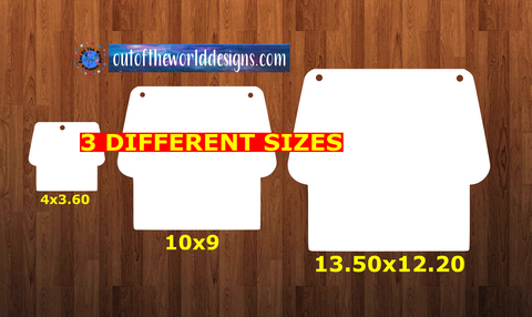 House with holes - Wall Hanger - 3 sizes to choose from -  Sublimation Blank  - 1 sided  or 2 sided options