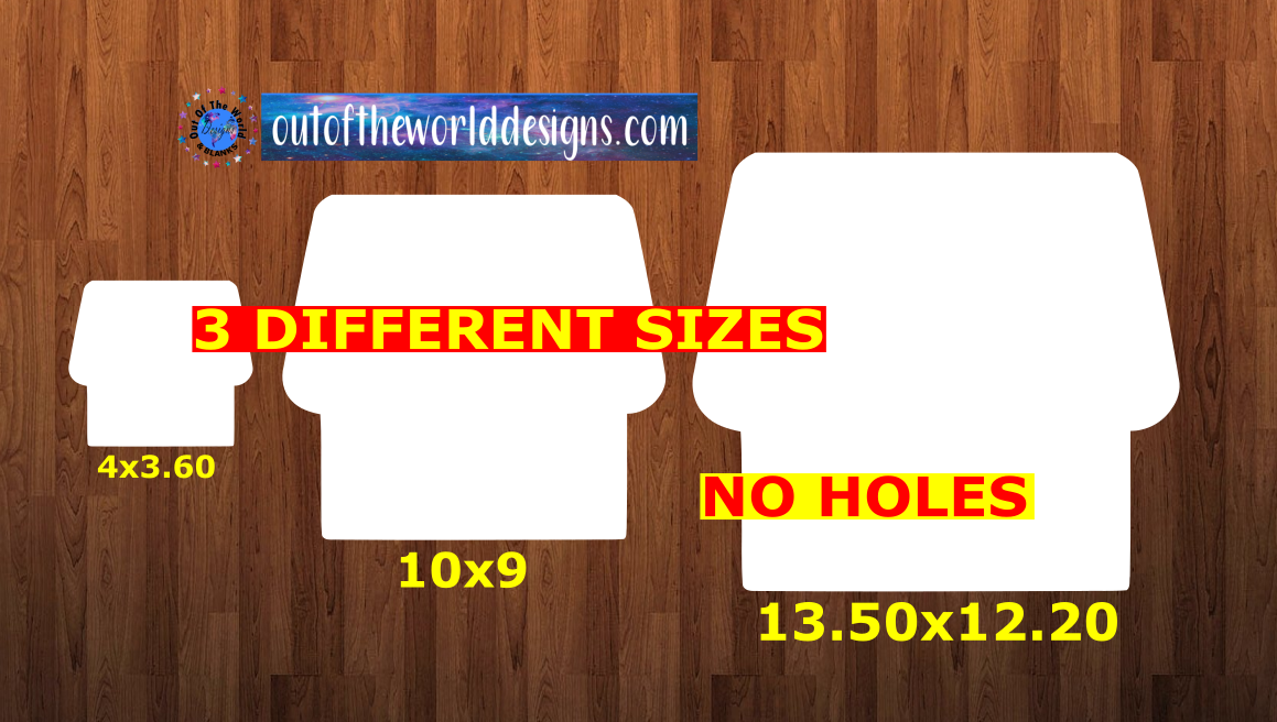 WITHOUT HOLES - House - Wall Hanger - 3 sizes to choose from -  Sublimation Blank  - 1 sided  or 2 sided options