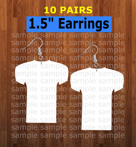 Jersey earrings size 1.5 inch - BULK PURCHASE 10pair