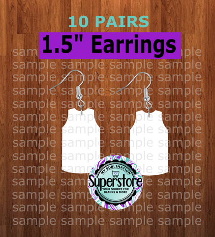 Jersey - earrings size 1.5 inch - BULK PURCHASE 10pair