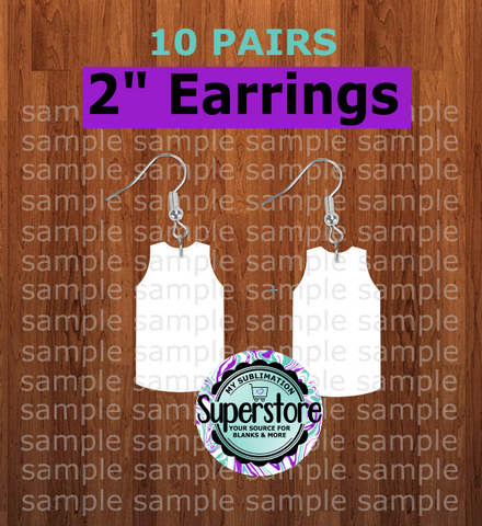 Jersey - earrings size 2 inch - BULK PURCHASE 10pair