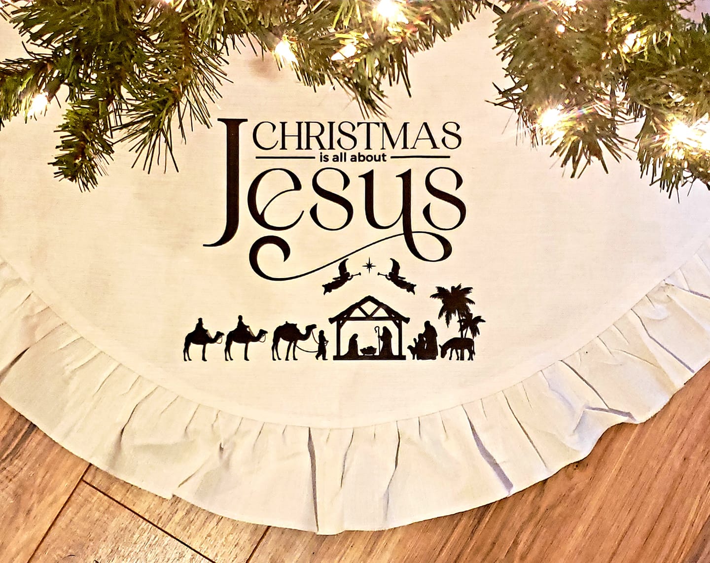 (Instant Print) Digital Download - Christmas is all about Jesus design - made for our sublimation tree skirts