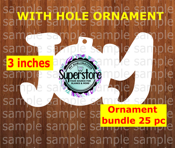 Joy - WITH hole - Ornament Bundle Price