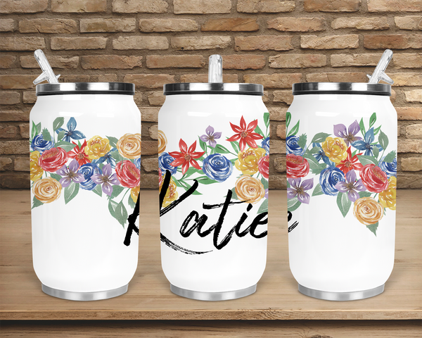 (Instant Print) Digital Download - Personalize your can cup flower Designs , made for our can cups