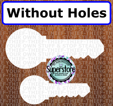 Key WITHOUT holes - Wall Hanger - 2 sizes to choose from -  Sublimation Blank  - 1 sided  or 2 sided options