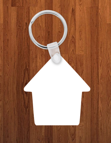 2.5 inch Dog house Keychain - Single sided or double sided  -  Sublimation Blank