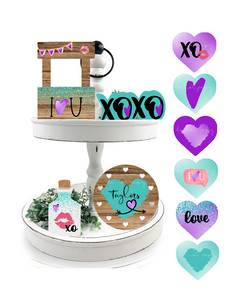 (Instant Print) Digital Download - 11pc Valentine Kissing booth tray designs - made for our blanks