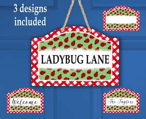 (Instant Print) Digital Download - Ladybug sign 3 designs included