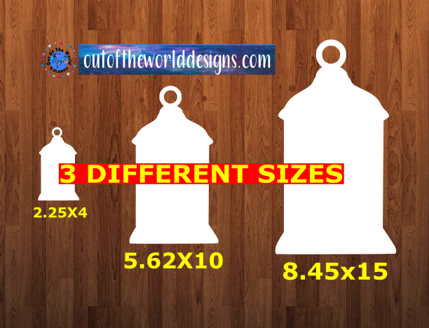 Lantern - Wall Hanger - 3 sizes to choose from -  Sublimation Blank  - 1 sided  or 2 sided options