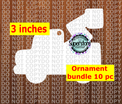 Lineman truck - WITH hole - Ornament Bundle Price