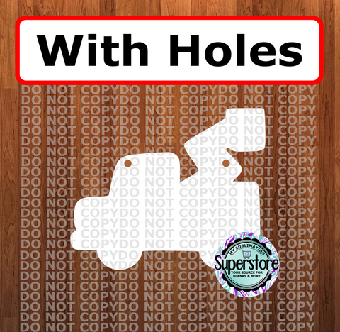 Lineman truck - WITH holes - Wall Hanger - 5 sizes to choose from - Sublimation Blank