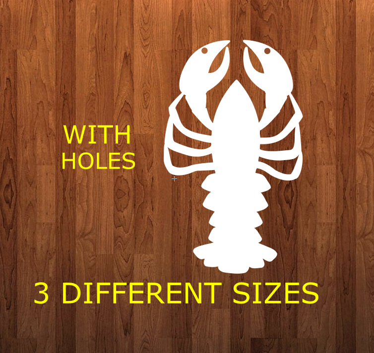 Lobster with holes - Wall Hanger - 3 sizes to choose from -  Sublimation Blank  - 1 sided  or 2 sided options