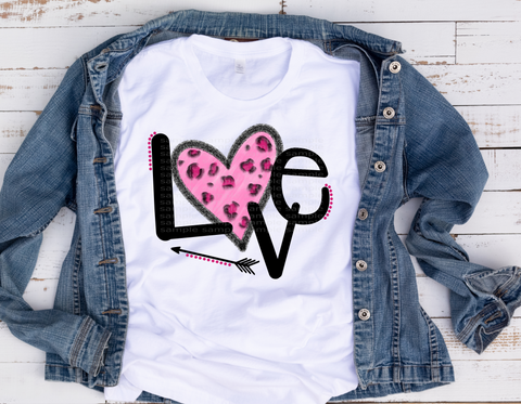 (Instant Print) Digital Download - Love cheetah heart