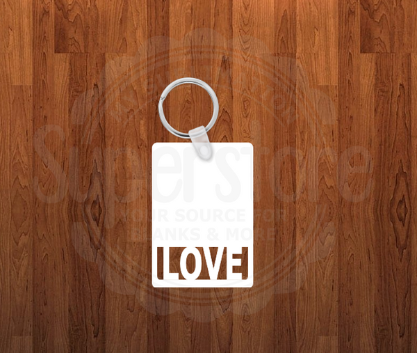 Love Keychain - Single sided or double sided - Sublimation Blank