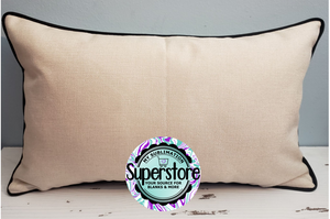 Pillow Case 10x17 Size Black Trim great for sublimation BULK