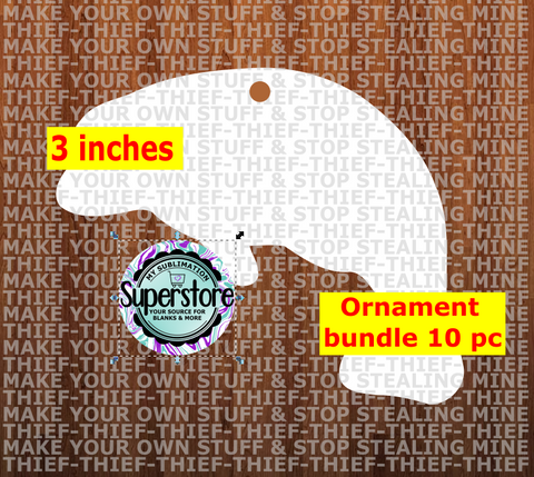 Manatee - WITH hole - Ornament Bundle Price