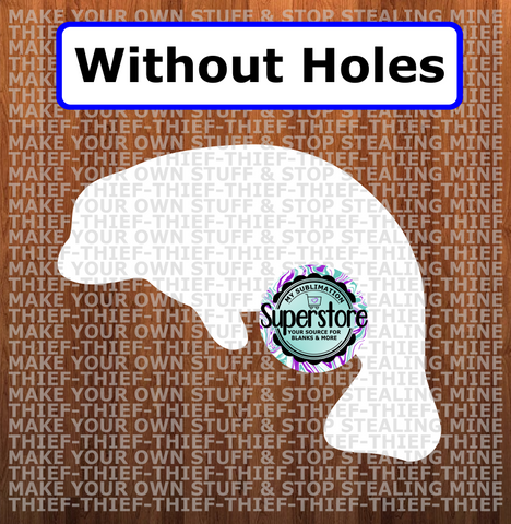 Manatee - withOUT holes - Wall Hanger - 5 sizes to choose from - Sublimation Blank