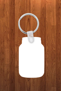 Mason jar Keychain - Single sided or double sided  -  Sublimation Blank