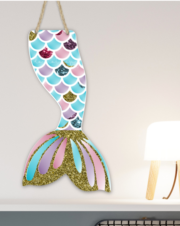 (Instant Print) Digital Download - Watercolor Mermaid Tail - made for our sublimation blanks