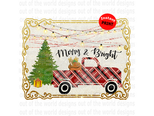 Merry and Bright (Instant Print) Digital Download