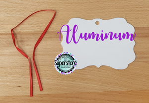 Aluminum benelux ornaments with string - Bulk pricing option