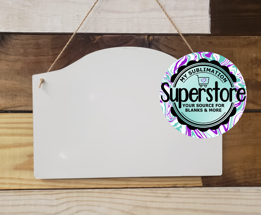 Sublimation Rounded Top Rectangular Sign Aluminum metal rounded top plaque sign - single sided – My Sublimation ...