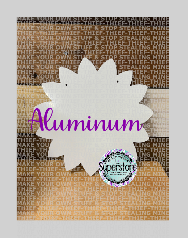 Aluminum sign 8 inch sunflower WITH holes