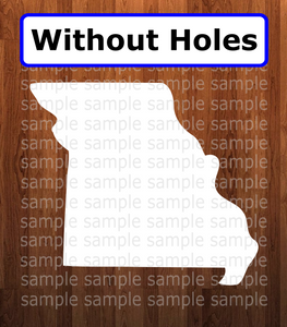 Missouri - withOUT holes - Wall Hanger - 5 sizes to choose from - Sublimation Blank