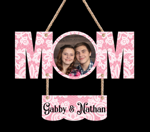 (Instant Print) Digital Download - Mom 2pc for the MDF signs - Add your own photo and names