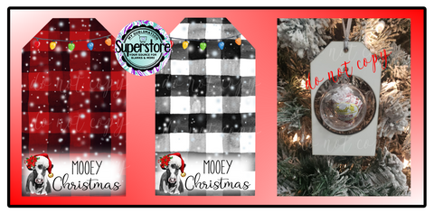 (Instant Print) Digital Download - 2pc MOOEY Christmas - Tag designs - made for our blanks