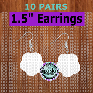 Morning glory earrings size 1.5 inch - BULK PURCHASE 10pair