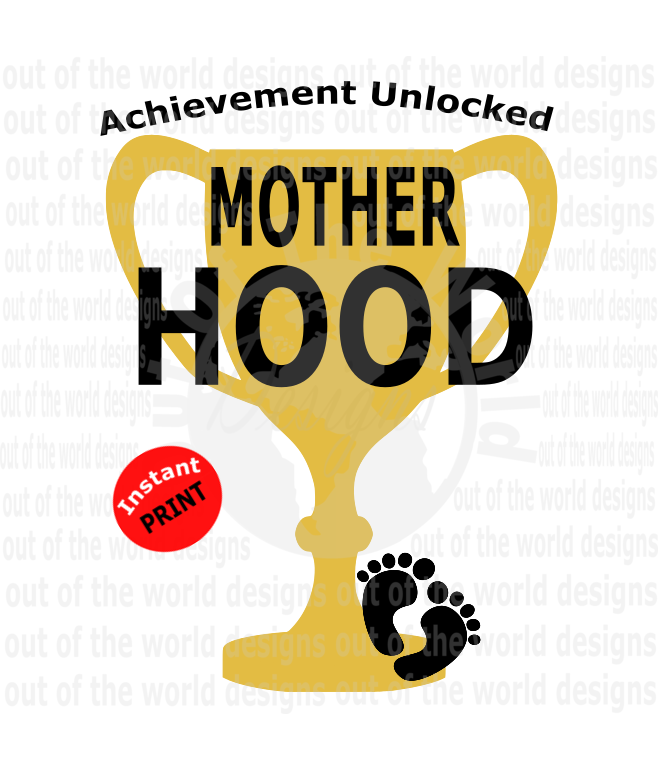 Motherhood black feet (Instant Print) Digital Download