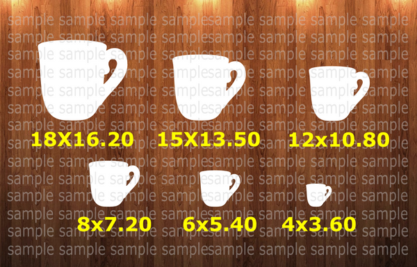 WithOUT holes - Coffee Mug - 6 different sizes - Sublimation Blanks