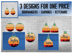 Digital download - 3 designs - Cattle tag - Cow tag - Round - Tear drop earring