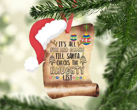 Digital download - On the naughty list scroll