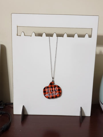 Necklace display stand holds 7-  Sublimation Blank  - 1 sided  or 2 sided options