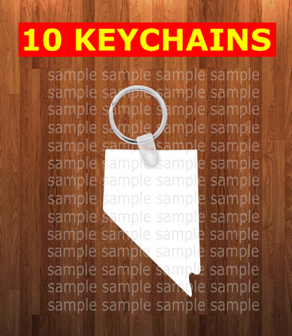 Nevada Keychain - Single sided or double sided - Sublimation Blank