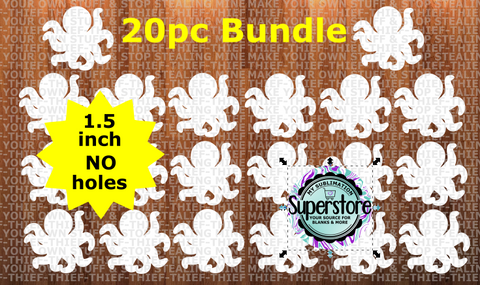 1.5 inch - Octopus - (great for badge reels & hairbow centers)