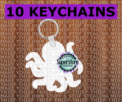 Octopus - MDF Keychain