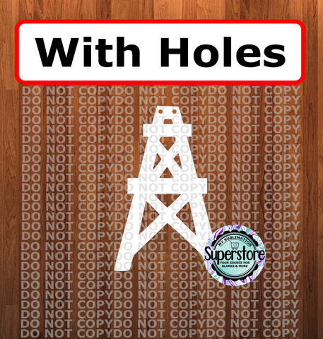 Oil rig - WITH holes - Wall Hanger - 5 sizes to choose from - Sublimation Blank