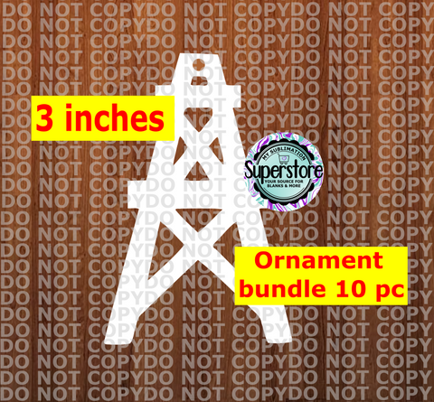 Oil rig - WITH hole - Ornament Bundle Price