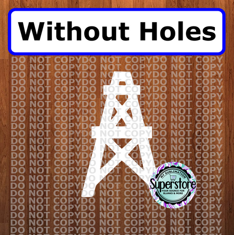 Oil rig - withOUT holes - Wall Hanger - 5 sizes to choose from - Sublimation Blank