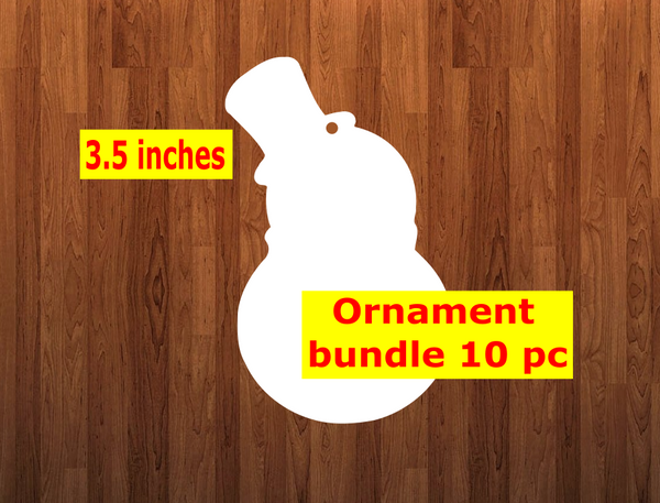 Snowman top hat shape 10pc or 25 pc  Ornament Bundle Price
