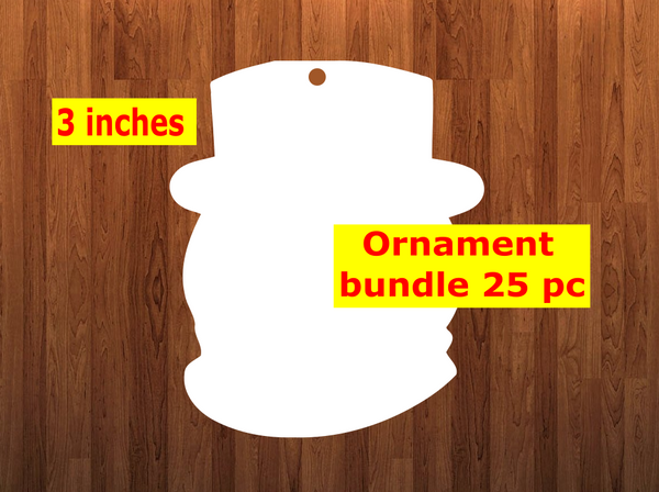 Snowman head shape 10pc or 25 pc  Ornament Bundle Price