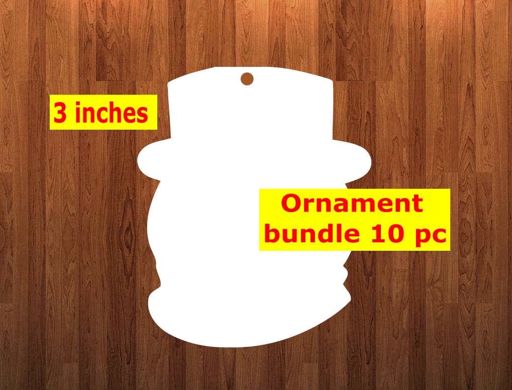 Snowman head shape 10pc or 25 pc  Ornament Bundle Price