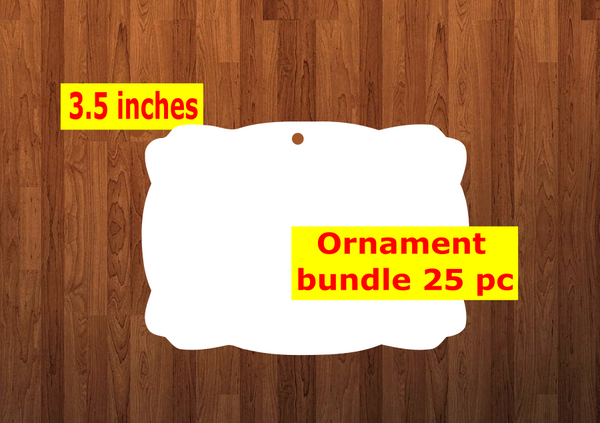Plaque shape 10pc or 25 pc Ornament Bundle Price