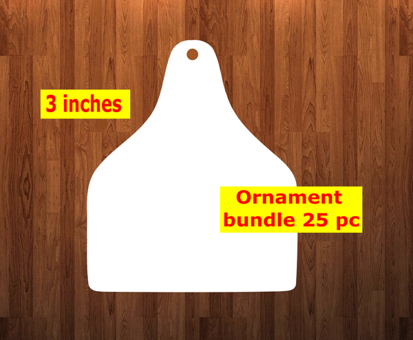 Cattle cow tag shape 10pc or 25 pc Ornament Bundle Price